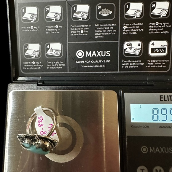 Kingman Turquoise Solid Sterling Silver Ring - Picture 7 of 9